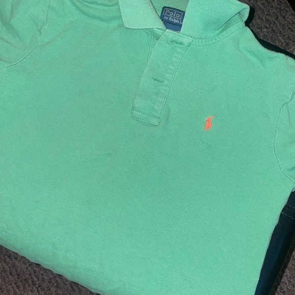 Green Polo Shirt Boys 7 - Picture 1 of 5